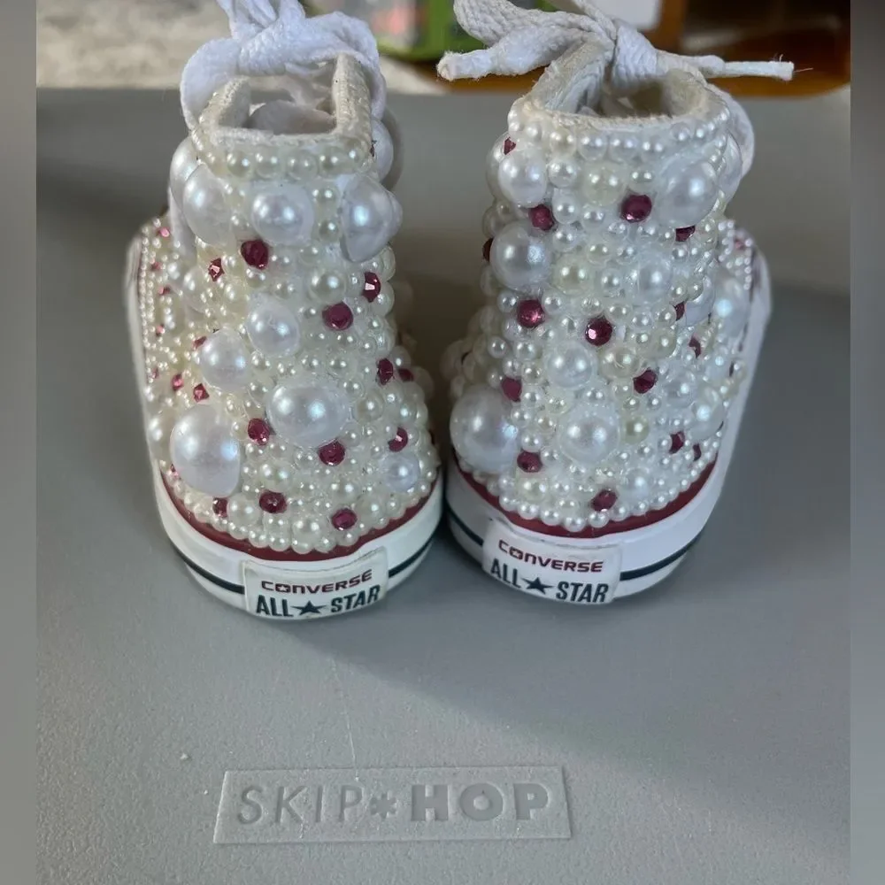Toddler converse blinged out! Size 5